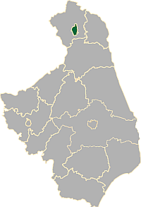 Mapka z zaznaczeniem miasta Suwałk